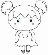 Coloring Pages Little Girl Getdrawings sketch template