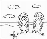 Beach Coloring Pages Summer Sheets Scenes sketch template