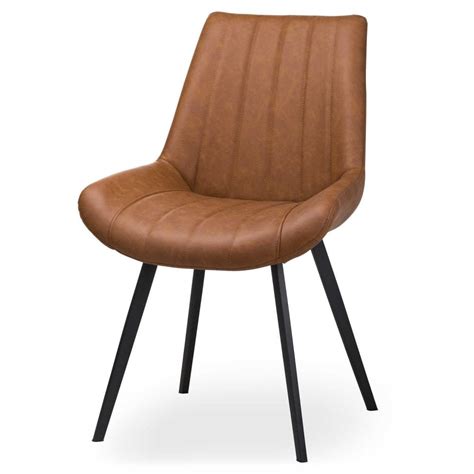 malmo tan dining chair faux leather dining room  breeze