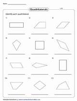 Quadrilaterals Naming Worksheets Identifying Level Quadrilateral Identify sketch template