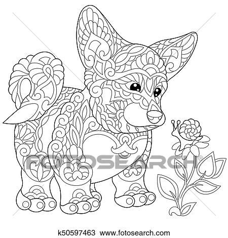 corgi puppy coloring pages lets coloring  world
