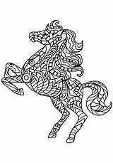 Mozaiek Paarden Pferden Mosaik Malvorlage Ausmalbilder Stemmen sketch template