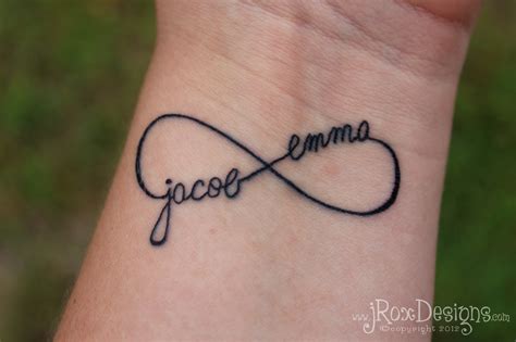 kids names infinity tattoo jroxdesigns