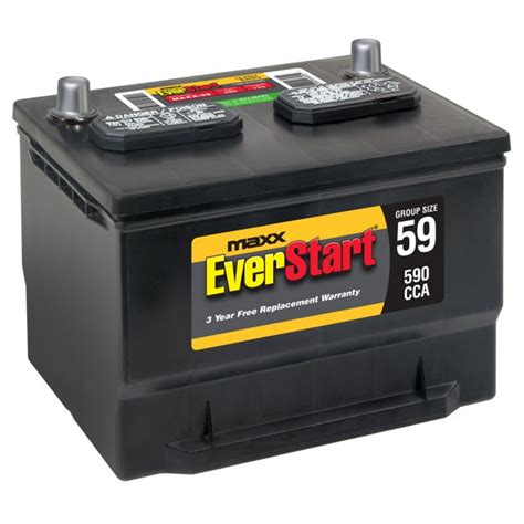 everstart maxx lead acid automotive battery groups size 59 12 volt