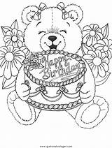 Geburtstag Compleanno Anniversaire Cumpleanos Ausmalen Fofos Ursinhos Feste Festivita Gratismalvorlagen Malvorlage Prinzessin Erwachsene sketch template