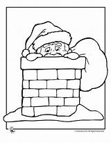 Chimney Coloring Pages Santa Christmas Drawing Kids Getdrawings Easter sketch template
