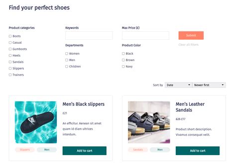 creating  page   custom woocommerce product search toolset