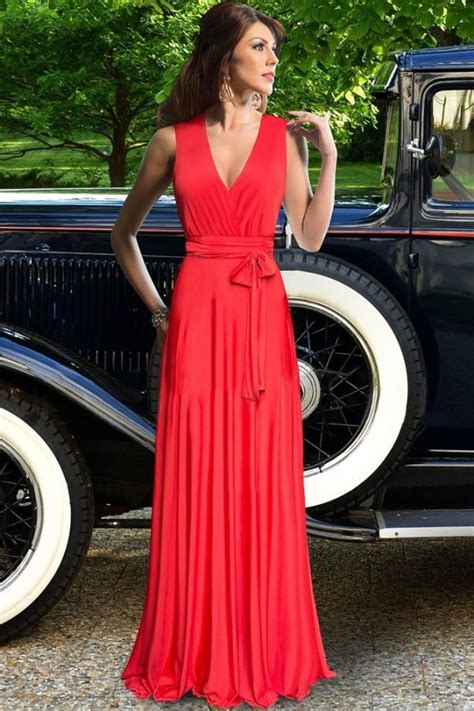 Long Formal Red Prom Dresses