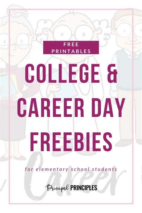college  career day  elementary students  printables
