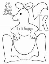 Kangaroo Maternelle Alphabet Kangourous Kangourou sketch template