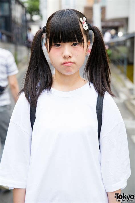 harajuku girl w twin tails bunny hair clip wego and spinns fashion