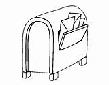 Mailbox Coloring Letters Coloringcrew sketch template