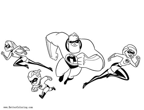 printable incredibles coloring pages images