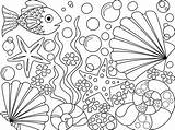 Conchas Dibujos Marinas Concha Algas Sea Shells Starfish Bubbles Estrellas Peces Pequeños Burbujas Lightbox Seashells sketch template