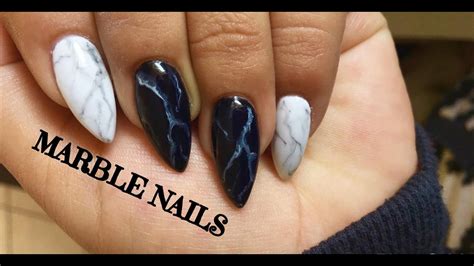 marble nails tutorial youtube