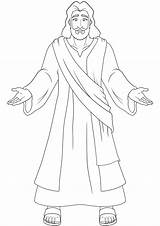 Jesus Coloring Open Hands Pages Printable Loves Drawing Kids Categories sketch template