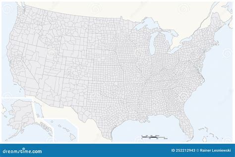 vector outline map   states  counties   united states