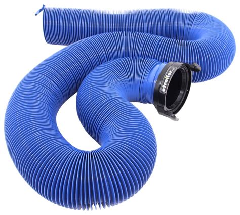 quick drain replacement rv sewer hose   bayonet fitting  long blue vinyl quick