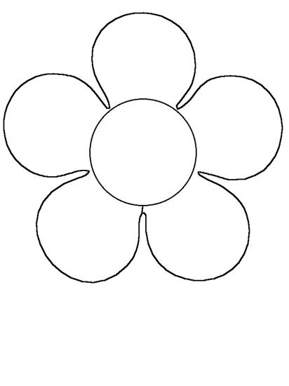 simple shapes flower coloring pages