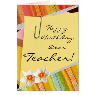 happy birthday teacher cards invitations zazzlecomau