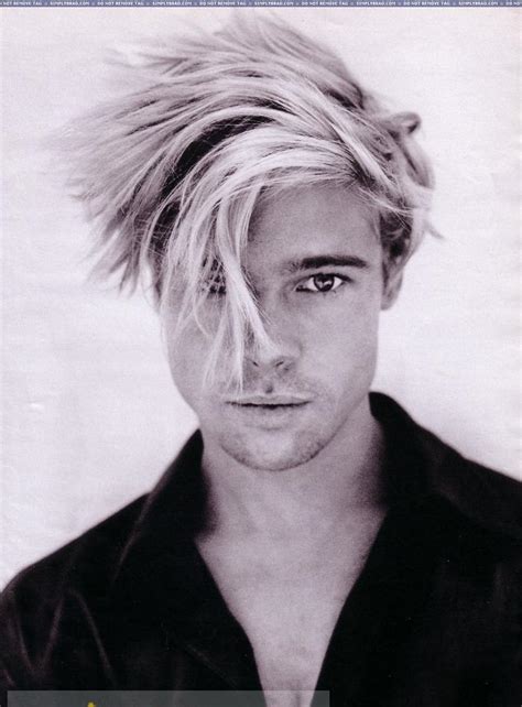 extremely handsome brad pitt hairstyle medium straight blonde