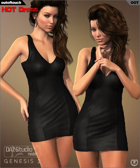 hot dress for genesis 2 female s 3d figure assets 3d