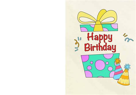 happy birthday card printable   printable worksheet