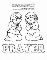 Praying Preschoolers Hears Sheet Coloringhome Comprehension Prayers Lords Christian 6th 2nd sketch template