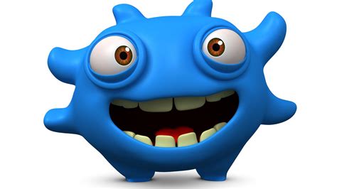 download wallpaper 3d funny monster cartoon cute smile monster