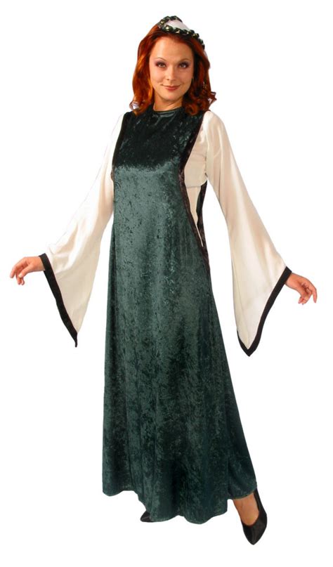 Adult Medieval Noble Maiden Costume Green Candy Apple