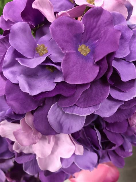 artificial flower mixed purple hydrangea bunch 7 head silk viva la rosa