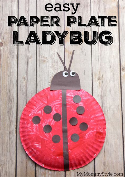 easy paper plate ladybug craft my mommy style