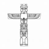 Totem Poles Drawing Netart sketch template