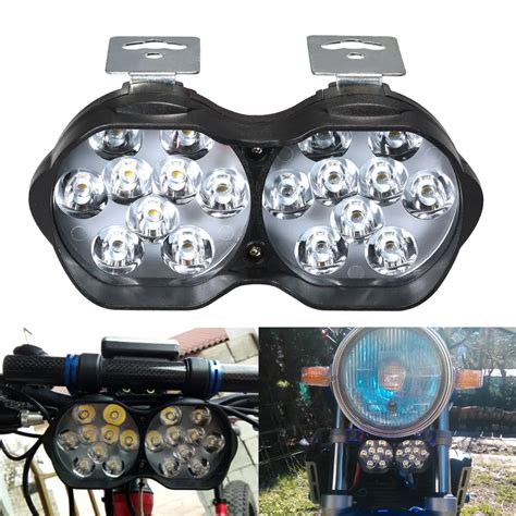 headlight bulbs motorbike scooter led spotlight  lm  fog spot lamp moto accessories