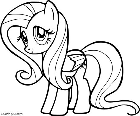 mlp  coloring pages fluttershy
