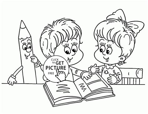 ideas  kids reading coloring pages home family style