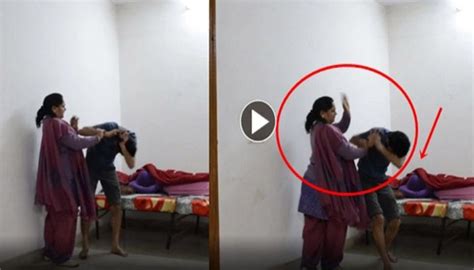 son caught with his girlfriend in front of his mother