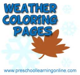 kids seasonal coloring pages weather preschool learning