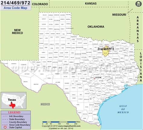 area code map    area code  texas