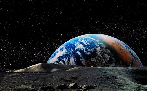 nature landscape planet earth space moon horizon stars astronomy universe wallpapers hd