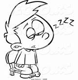 Awake Exhausted Trying Outlined Toonaday sketch template