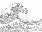 Morze Hokusai Kolorowanka Antystresowe Kanagawa Druku Landscape Bestcoloringpagesforkids Mares Culture Ola Drukowanka Pokoloruj Malowankę Wydrukuj sketch template
