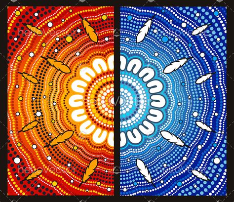aboriginal dot art vector painting  graphics vectors