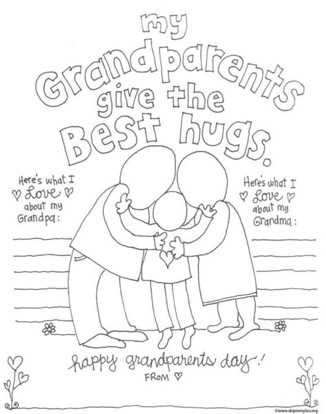cutest grandparents day coloring pages grandparents day happy