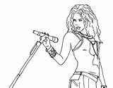 Shakira Dibujos Concierto Coloring Concerto Beyonce Cantante Colorare Disegni Ragazza sketch template