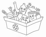Lixo Reciclagem Ambiente Meio Educação Escolha sketch template