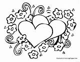 Valentines Coloring Printable Pages Getdrawings Cards sketch template