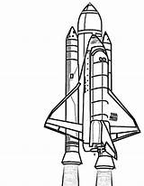 Rocket Space Coloring Nasa Shuttle Pages Ship Outline Spacecraft Drawing Realistic Print Rockets Discovery Spaceship Colouring Printable Clipart Color Kids sketch template