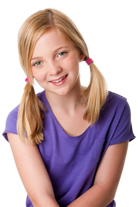 leuk gelukkig tienermeisje stock afbeelding afbeelding bestaande uit blond 20061241