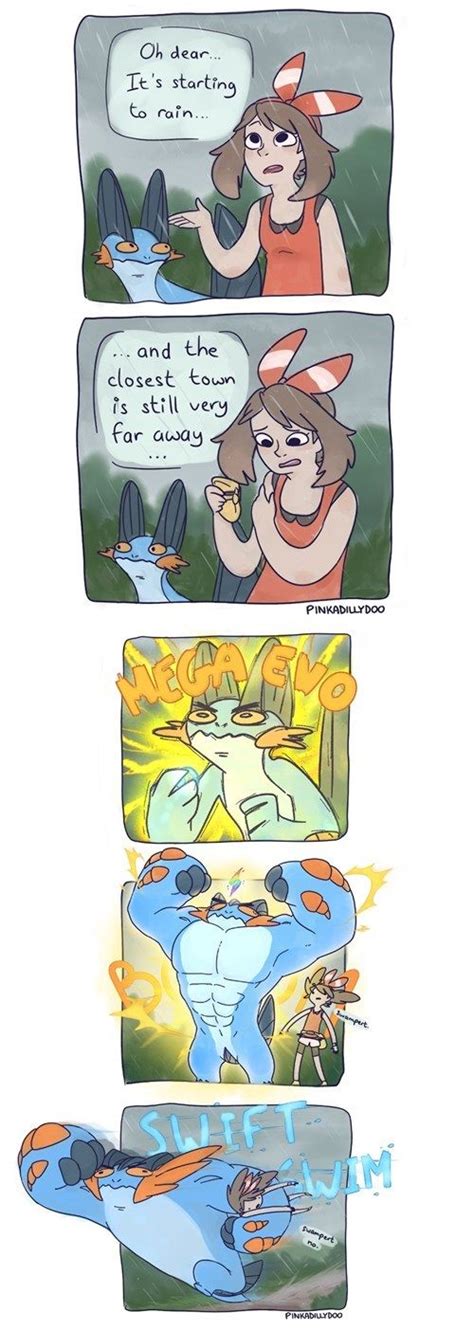 have no fear mega swampert is here stop it i love and pokemon comics